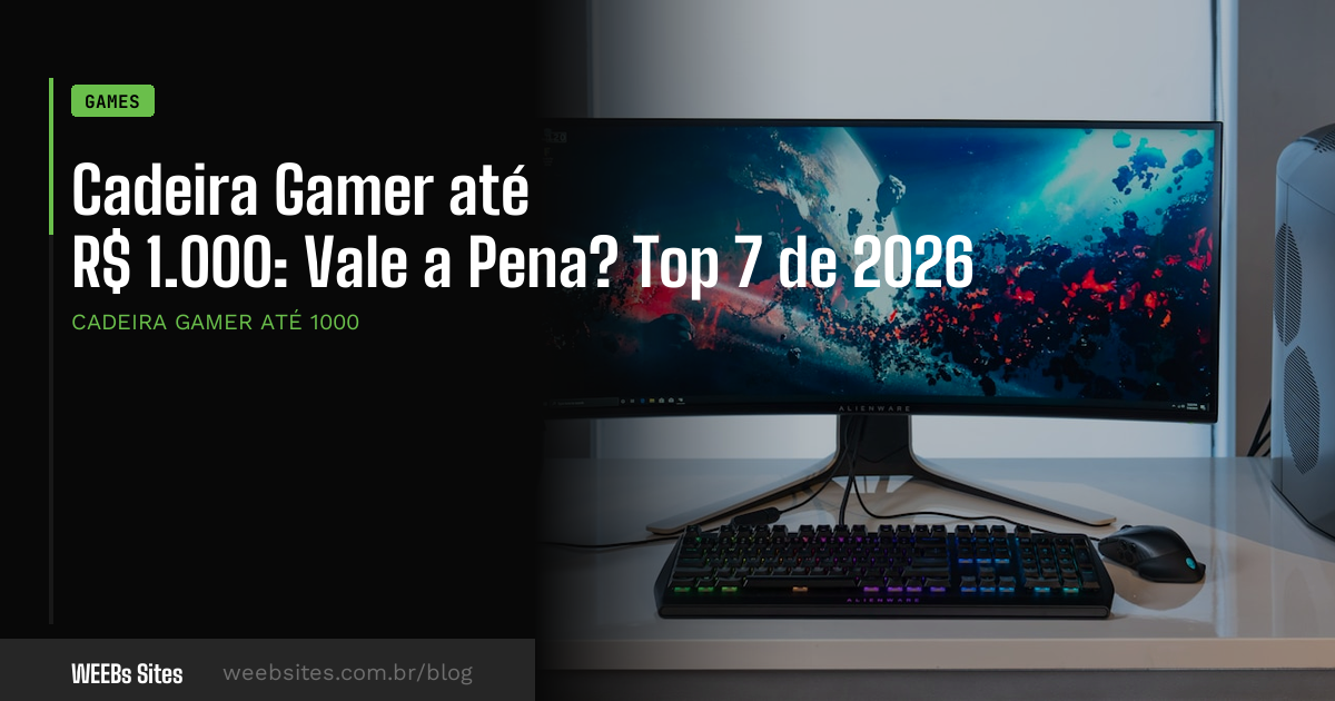 Cadeira Gamer Custo Benefício 2026 | Vale a Pena