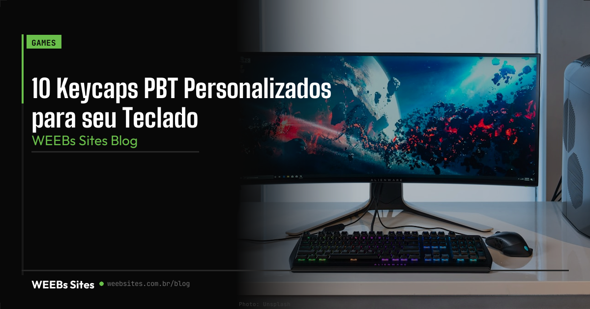 10 Keycaps PBT Personalizados para seu Teclado