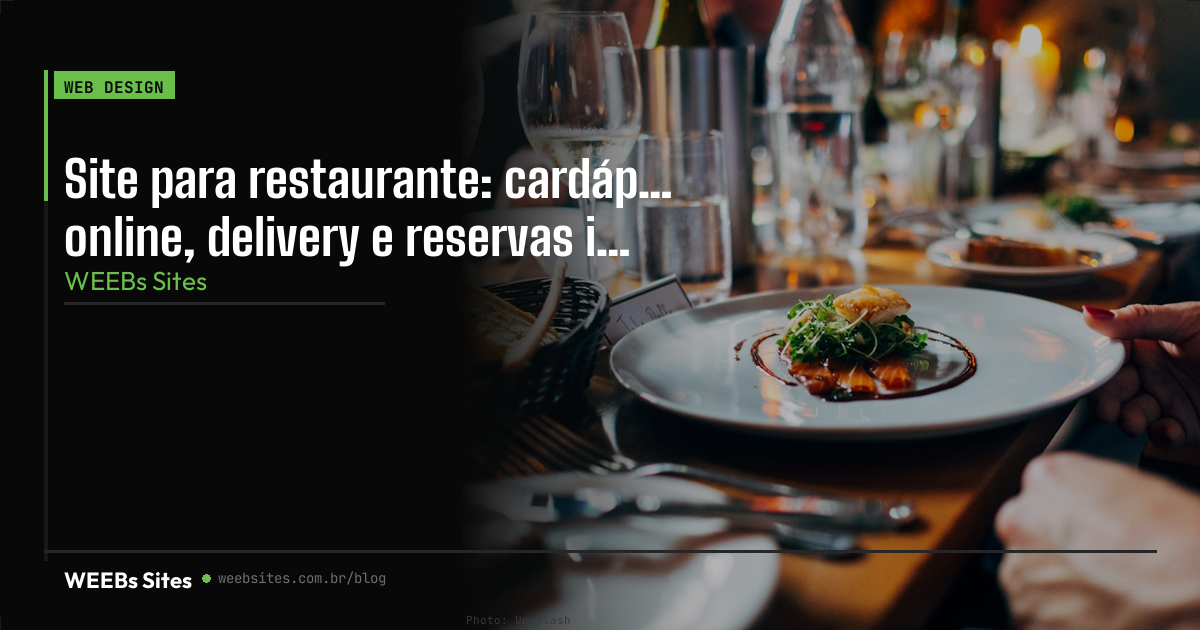 Site para restaurante: cardápio online, delivery e reservas