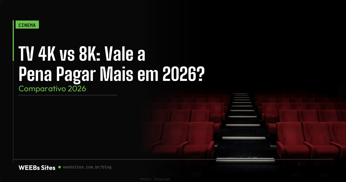 Diferenca 4K 8K em 2026 | Vale a Pena