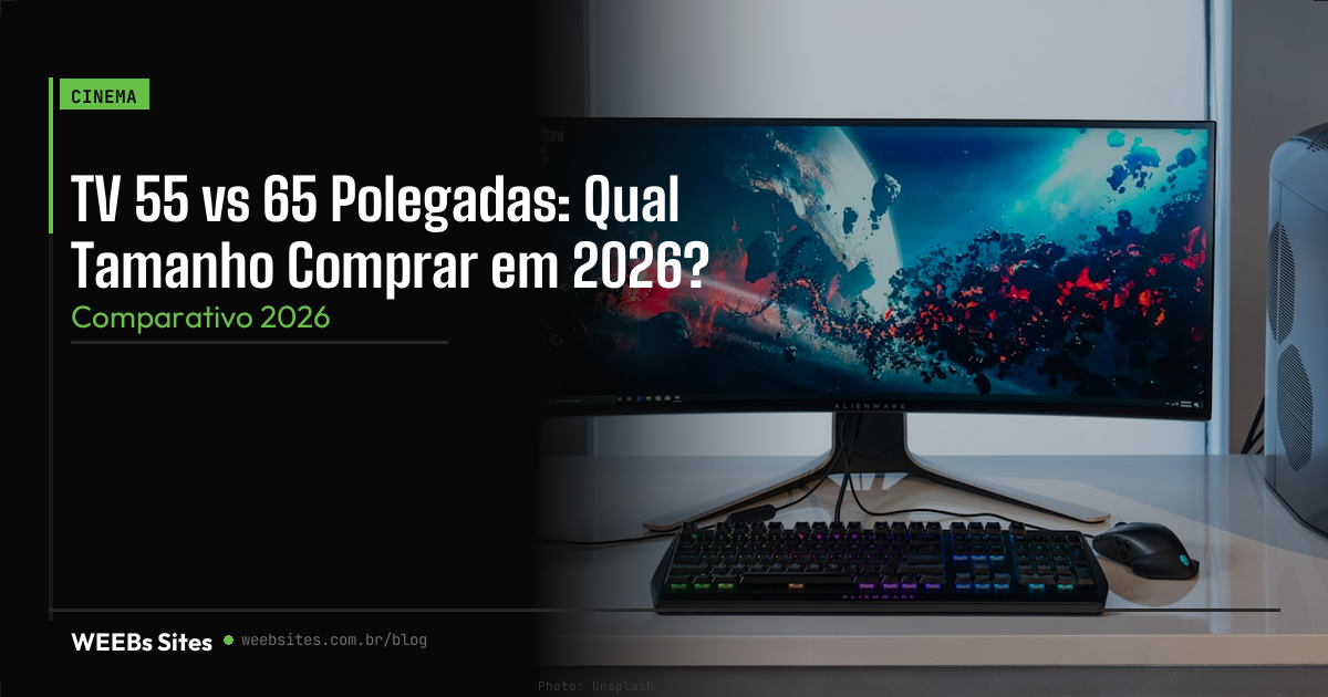 TV 55 vs 65 Polegadas: Qual Tamanho Comprar em 2026?