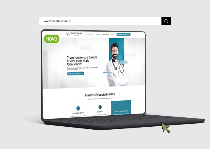 Portfólio de landing page profissional criada pela WEEBs Sites — exemplo 2