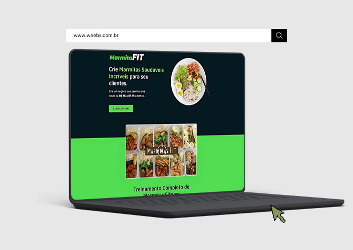 Portfólio de página de vendas desenvolvida pela WEEBs Sites — exemplo 3