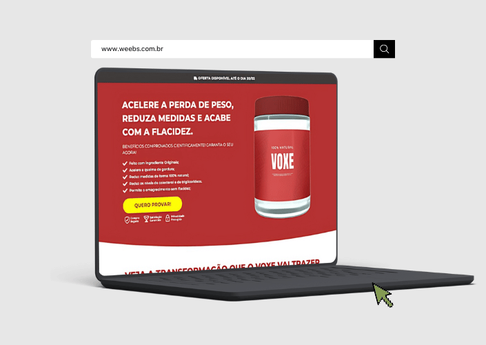 Portfólio de landing page para captura de leads pela WEEBs Sites — exemplo 4