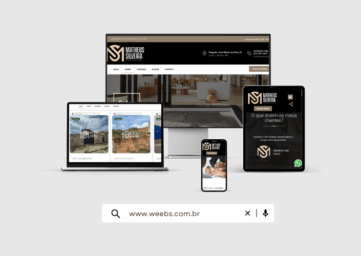 Portfólio de loja virtual com WooCommerce pela WEEBs Sites — exemplo 4