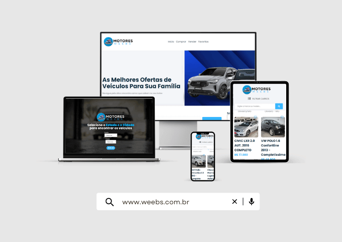 Portfólio de loja virtual responsiva criada pela WEEBs Sites — exemplo 5