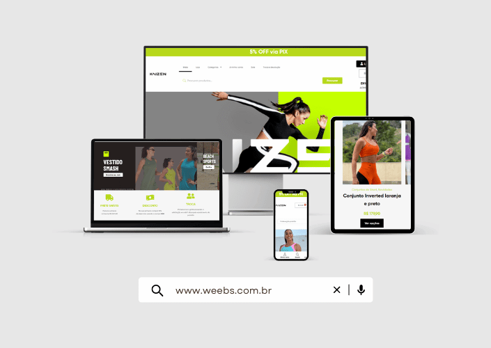 Portfólio de e-commerce com gestão de produtos pela WEEBs Sites — exemplo 7
