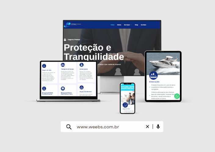 Portfólio de loja virtual com integração de pagamento pela WEEBs Sites — exemplo 8